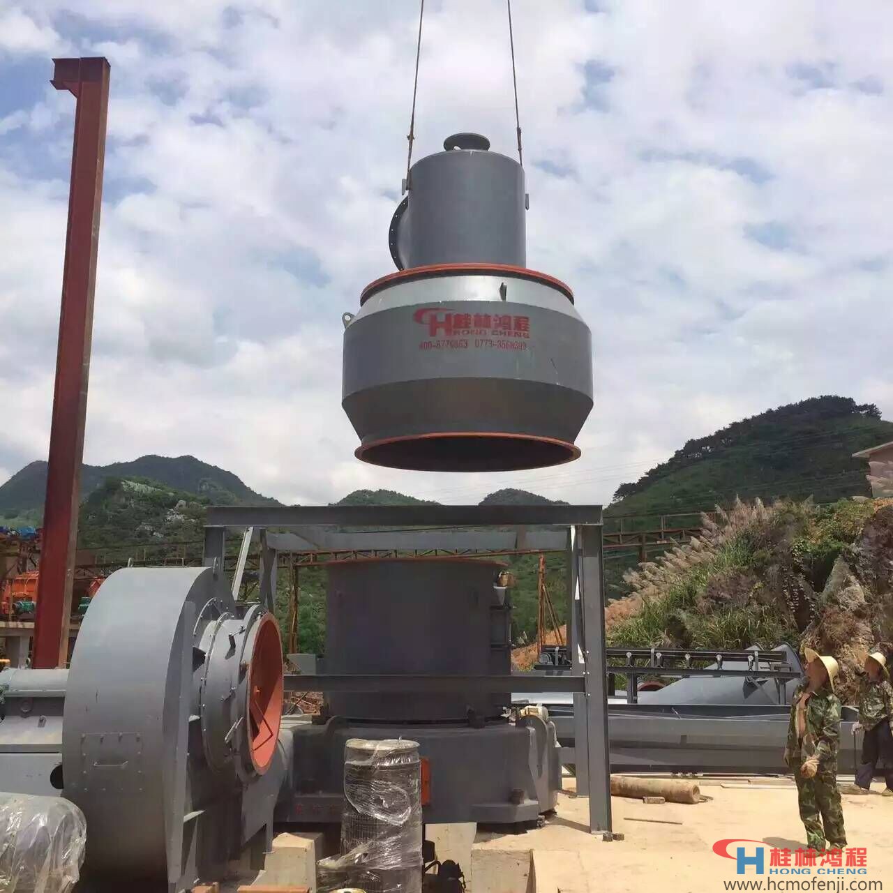 桂林鴻程，大型縱擺磨粉系統(tǒng)，HC1700，HCH980，賀州，碳酸鈣，磨粉機(jī)